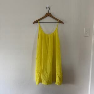 9 Seed Women's Yellow Cotton Gauze Tank Cover Up One Size